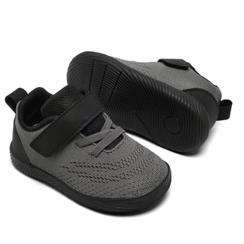 Image of MORENDL Toddler Sneakers Baby Boys & Girls Barefoot Shoes Lightweight Breathable Walking Running Tennis Athletic Sport Shoes