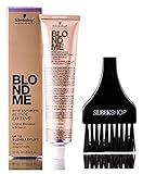 Schwarzkopf BLOND ME Bond Enforcing BLONDE LIFTING, Up to 5 Levels of Lift HAIR COLOR (with Sleek Tint Applicator Brush) Blondme Haircolor (ICE)