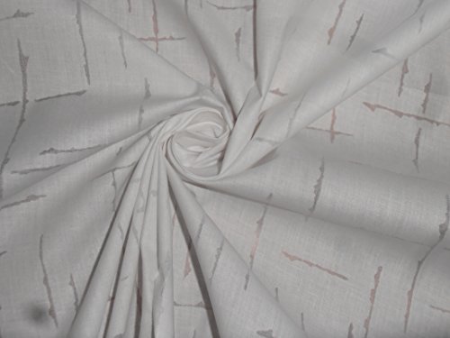 White Polyester/Cotton Woven Brasso Fabric 44