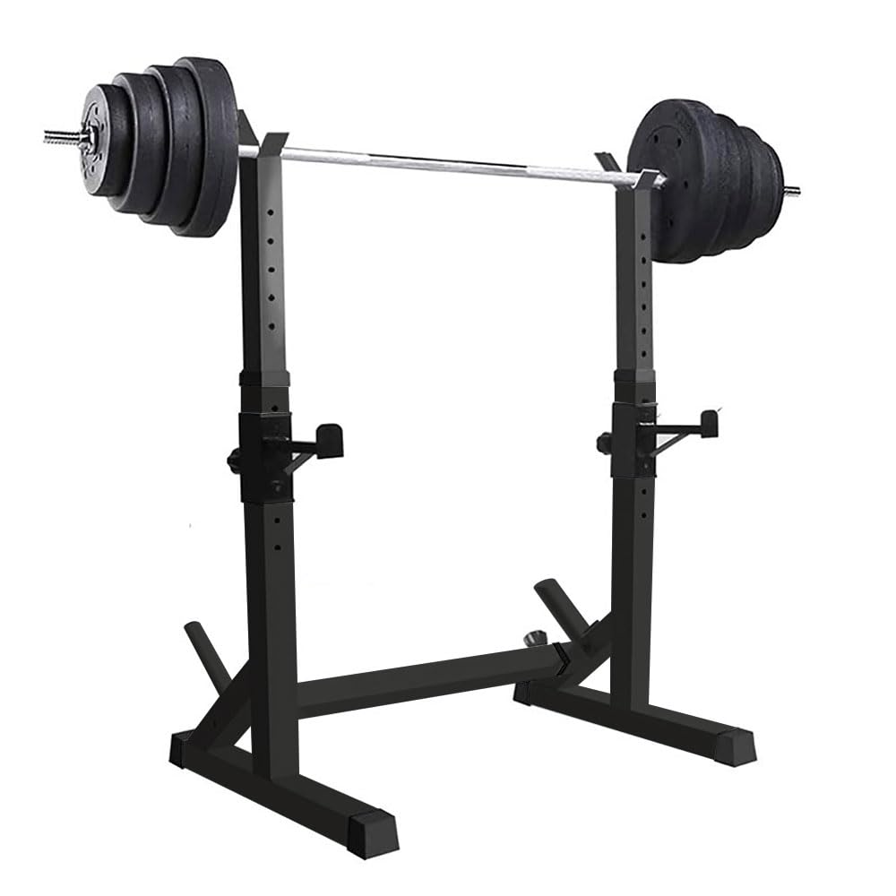 Rack Squat Réglable, Réglable en Hauteur (80-150 cm), Multifonction Haltère Rack, Repose Barre Musculation Support, Charge Max. 200 kg (Ne Pas inclure Barbell)