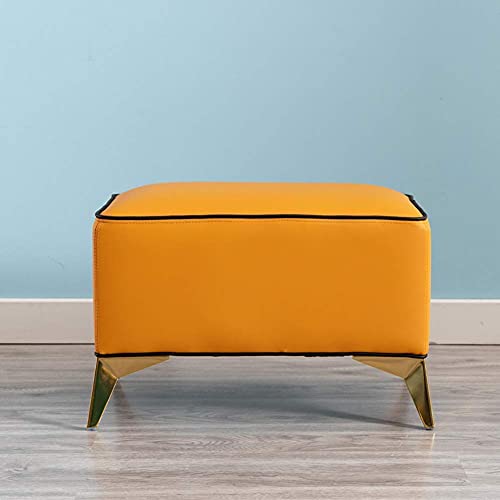 Tabouret rectangulaire avec pieds en métal : assise confort