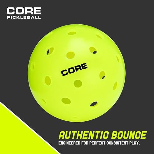CORE Pickle ball Balls for Professionals and All Levels of Play Balls with 40 Holes -USA Pickle ball Approved Durable Outdoor Pickle ball (12 Balls)