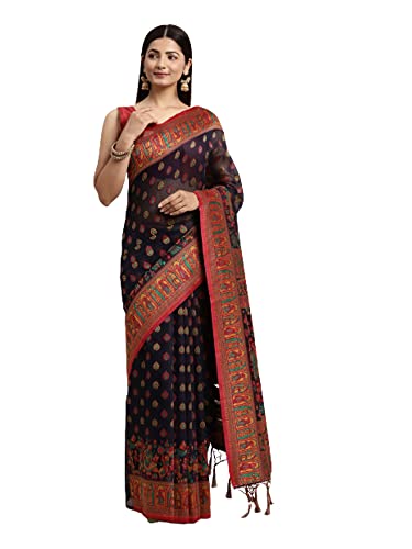 Sari traditionnel en coton drapé facile tenue indienne semi-cousue femme 8752