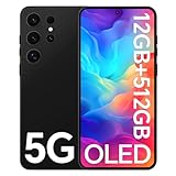 MIYOKIMIRO P24 Ultra Unlocked Cell Phone, 12+512GB Smartphone,108MP+48MP Camera, Long Battery Life 5000mAh, 6.7“ FHD Screen,Face ID/Dual SIM/GPS/Android 14 Unlocked Phones (Black)
