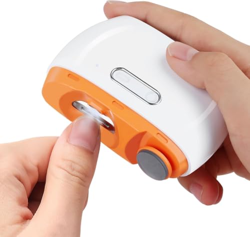 Image of AJIGNA MART Electric Nail Clippers Upgraded 2 in 1 Automatic - with Polishing, Dust Storage & LED Light, Nail File Toenail Trimmer, Safe for Seniors, Adults, Kids & Baby, Gifts for Women Men Mom Baby Adult Senior,USB Rechargeable Light 3 Speeds File Nail Clip