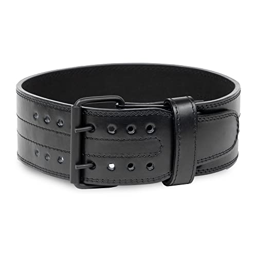 Gymreapers 6MM_DOUBLEPRONG_BLACK_M Weightlifting Belt 6Mm Genuine Leather thumb #3