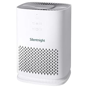 Silentnight Airmax 800 Air Purifier – Ultra Quiet Air Purifier for Home Bedroom with 3 Stage H13 HEPA Filter Removing 99.9% of Particles – 4 Speed Settings, Built In Timer and Sleep Mode