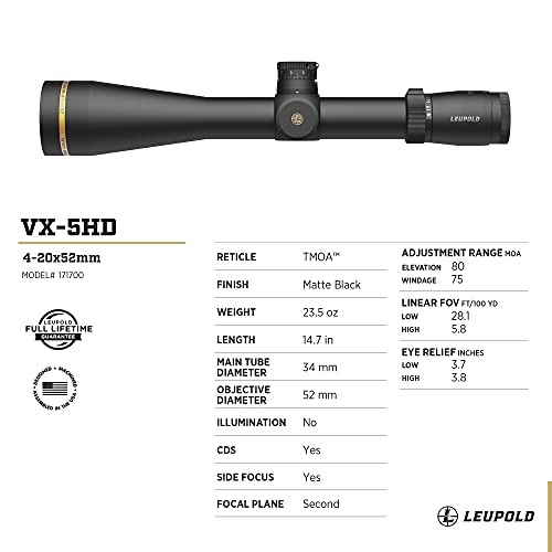 Image of Leupold VX-5HD 4-20x52mm Side Focus Riflescope