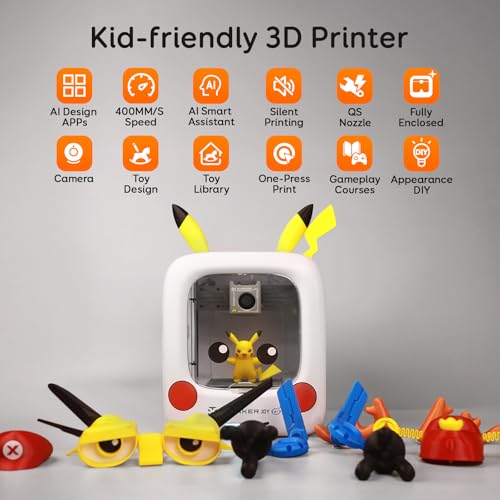 image for AOSEED AI-Powered 3D Printer for Kids, 3D Printer with 8 PLA Filament 