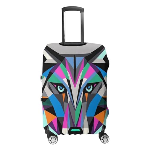 Coyote, Wolf Beast Elastic Luggage Cover Suitcase Protector for 19-32 Inch Suitcases | Universal Stretchable Travel Bag Cover | Anti-Scratch, Washable with Zipper Closure L4