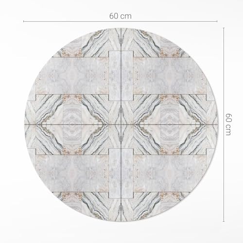 Tapis de sol élégant effet pierre avec PVC résistant à la rayure