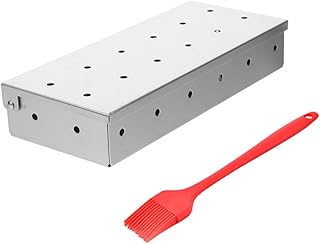 Gogogmee 1 Conjunto De Acessórios De Fogão De Caixa De Fumante Fogão Churrasqueira Ao Ar Livre Caixa De Fumante Lascas De Madeira Caixa De Fumante Churrasqueira A Carvão Fumante Ferramenta