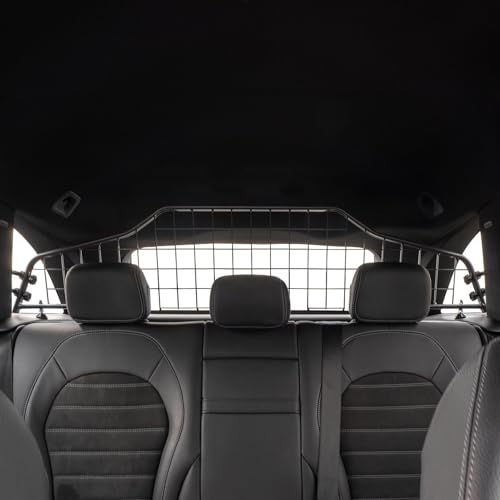 Travall Hundegitter für Mercedes-Benz C-Class (2014-2021) Fahrzeugspezifisches Hundegitter, Kofferraumschutz für Hundetransport, Gepäckschutz, Robustes Stahlnetz Auto Hundesperre