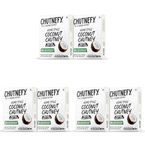 Image of Chutnefy Coconut Chutney Mix | 75g Freeze-Dried Instant Dry Mix | Add water to make 5-6 servings (300 g) each | 2 x 75 g | 0% Preservatives or Additives (Pack of 3)