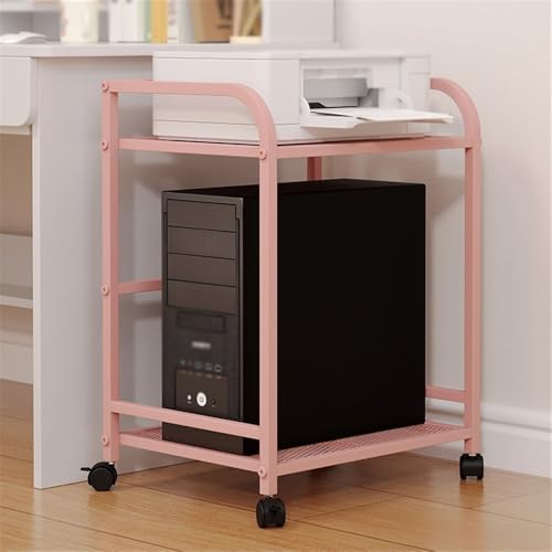 Soporte móvil para CPU con ruedas bloqueables, estante para impresora y soporte para torre de PC, carrito resistente para accesorios de juego (Azul) miniatura 4
