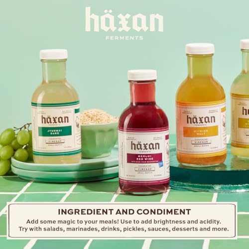 Haxan Ferments Riesling White Wine Vinegar - 5% Acidity, Unpasteurized & Slow-Fermented | Made from Yakima Valley Riesling | Perfect for Salads, Pickling, & Dressings
