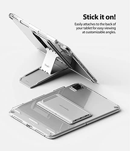 Image of Ringke Outstanding Multi-Angle Adhesive, Tabletop Spring-Action with Non-Slip Pad Stand for Tablets, E-Readers and Phones - Light Gray