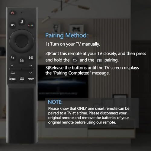 Image of BLACKSHEEP Compatible with Samsung Smart TV Remote RM-G2500 Model with Bluetooth Voice Command Universal Remote Suitable for OLED QLED UHD 4K Television - Match Remotes Keys Exactly with Existing