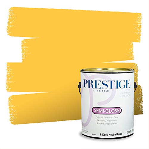 PRESTIGE Paints Interior Paint and Primer In One, 1-Gallon, Semi-Gloss, Comparable Match of Valspar* Field of Daisies*