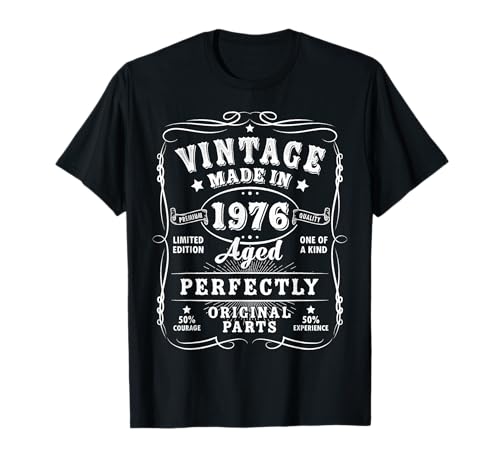 Vintage 50 Birthday Decorations Men 50yr 1976 50th Birthday T-Shirt