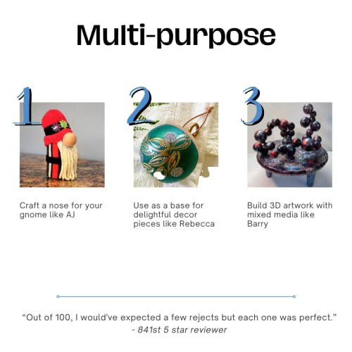 1/2 Inch Wooden Balls, Bag Of 100 Unfinished Round Wood Balls, Hardwood Birch, Small Marble Size Balls, For Crafts And Diy Projects, 1/2 Inch Diameter. By Woodpeckers #TOP3