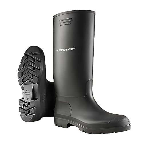 Dunlop Pricemastor lange schwarze Stiefel
