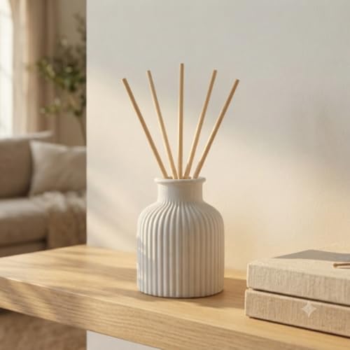 Image of Premium Concrete Reed Diffuser Pot, Stripe1, 9cmx9cm