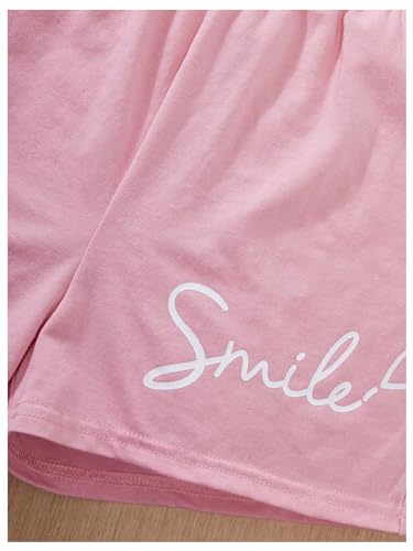 Image of SweatyRocks Girl's 3 Piece Outfits Letter Print Short Sleeve Hooded Tops and Cami Tops with Shorts Set