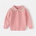 Boys Girls Argyle Sweaters Half Zip Flip Collar Long Sleeve Pullover Sweater Cable Knit Uniform Sweater Fall Winter Clothes