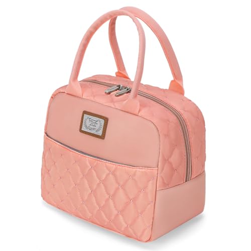 Lekespring Bolsa Isotérmica para Almuerzo 9L, Bolsa de Almuerzo Impermeable Portátil para Oficina, Trabajo, Comida, Estudiantes - Hombre y Mujer - Rosa_2