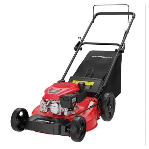 PowerSmart 21" 2-in-1 Push Lawn Mower, 144cc Engine,Mulching, Bagging, High Wheels, Lightweight and Easy Assembly,6 Cutting Height, Lightweight,for Garden Yard