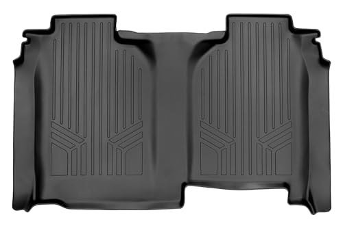 SMARTLINER Ochrona na każdą pogodę, zestaw 2-rzędowych mat podłogowych, kompatybilny z Chevrolet Silverado 1500/2020-2024 Silverado 2500 HD 2019-2024 Silverado 2500 HD | modele załogi kabiny 3500 HD