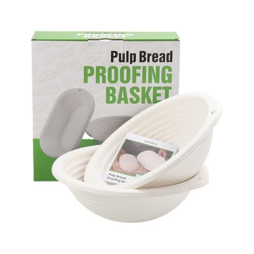 Cesto redondo de fermentação para pão, 2 unidades, 21,5 cm