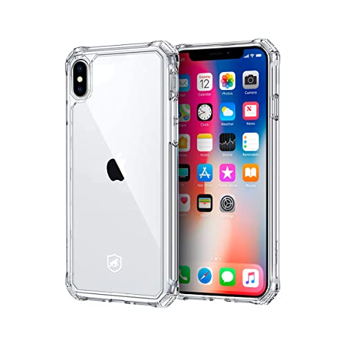 Gshield Capa Case Capinha Clear Proof Anti-impacto com Quinas Reforçadas (Transparente, iPhone X/XS)
