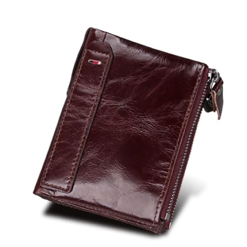 Men Women RFID Blocking Bifold Wallets Soft Genuine Leather,mens Womens wallet coin purse, high-Capacity Billfold with 7 Credit Cards Holder, USD Euro Holder, Flip Up ID,wallet for men,Women general - Main Image