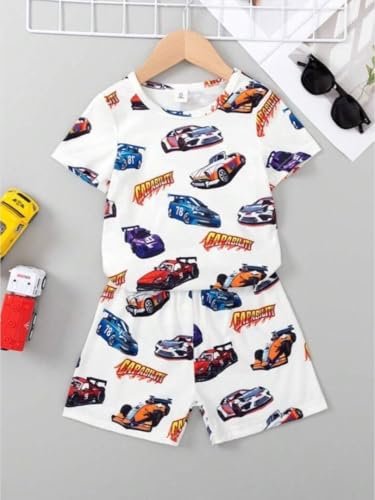 Image of THIIYA KIDS Boys Cotton Co-Ord Set | Printed T-Shirt & Shorts | Soft Comfortable Summer Wear for Kids
