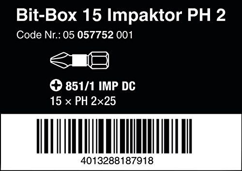 Bit-Box 15 Impaktor PH 2, 15 pezzi