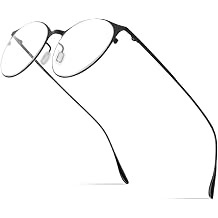 FONEX Metal Square Eyeglasses,Full Rim Lightweight Glasses Frame for Men 8105