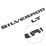 2019-2021 New 3D Tailgate Letters Badges Emblems for Chevrolet Silverado + LT Emblem (Matte Black)