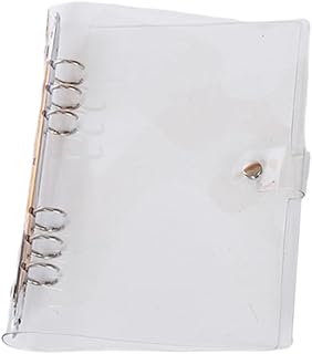 STOBOK 1 Peça Pasta De Viagem A5 Caderno De Couro Fichário Transparente Fichário Capa De Fichário De Caderno De Seis Furos Capa De Caderno De Pvc Capa Protetora De Anel Concha Película