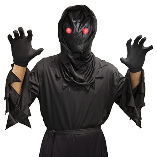 image for Kangaroo - Black Grim Reaper Halloween Costume with Glowing Red Eyes �