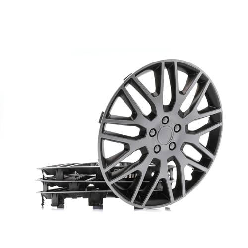 RIDEX 17' Zoll Radkappe schwarz silber 100009A0070 Radzierblenden Radblende