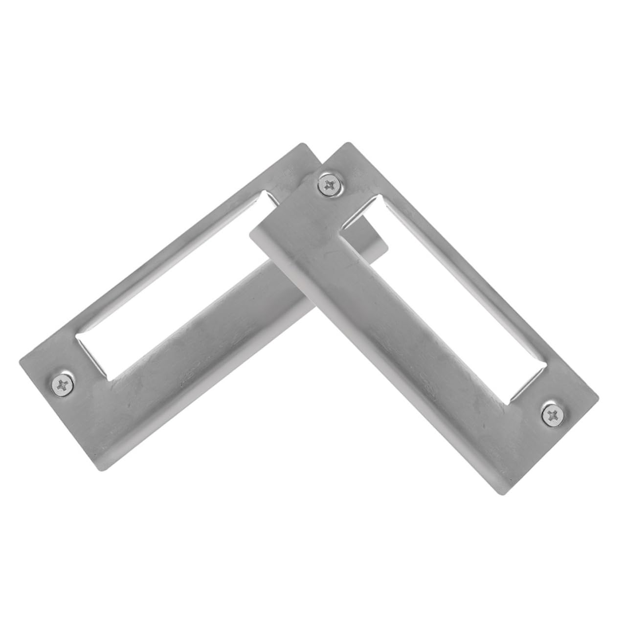 Tofficu 2Pcs Door Strike Plate, Door Latch Plate with Screws, Deadbolt Strike Plate, Door Jamb Repair Kit for Dead Latch Deadbolt Reinforcement Striker Plates