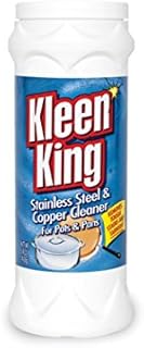 King Kleen Stainless Steel Cookware Cleaner and Copper Cleaner (14 oz, 2 Pack) Helps Remove Stains and Tarnish from Pots and Pans, Multi-Purpose Metal Cleaner, Powder Form