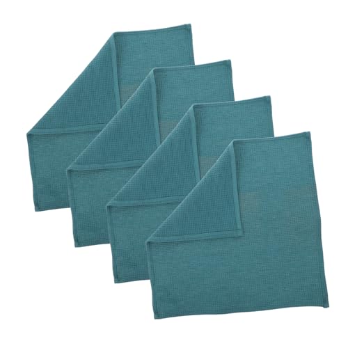PAMINGONO 4 Pezzi Strofinacci Da Cucina in Cotone a Tessuto Goffrato Asciugamani in Maglia Goffrata Strofinacci Assorbenti Per Pulizia e Asciugatura Rapida
