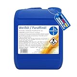 HERRLAN® Huile de paraffine blanche 10 litre (Ph. Euro.) Huile de paraffine hautement raffinée, neutre, incolore, fine et inodore | Qualité HERRLAN | Fabriqué en Allemagne