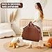 Banakshol Baby Lounger — Infant Lounger Lounger for Newborn 0-24 Months, Breathable Portable Infant Lounger for Home Travel, with Detachable Support Pillow-Brown