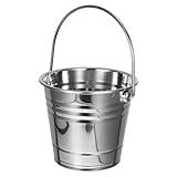 Rouille : fabriqué en acier inoxydable rouille, garantissant une utilisation à long de ce seau, seau à glace portable, récipient à glaçons