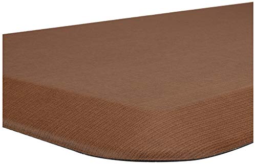 GelPro Anti-Fatigue Designer Comfort Kitchen Floor Mat, 20x32”, Grasscloth Java Stain Resistant Surface with 3/4” Thick Ergo-Foam Core for Health and Wellness