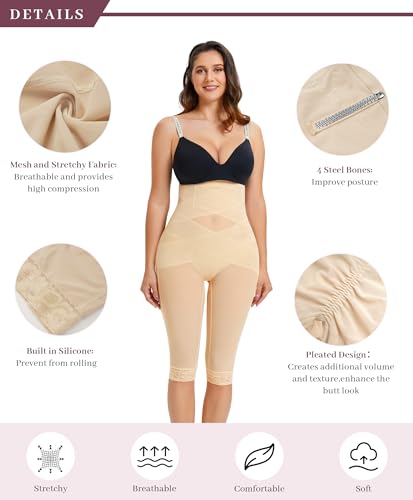 RDSIANE High Waist Shapewear Tummy Control Criss-Cross Body Shaper For Women Capri Butt Lifting Shapewear3